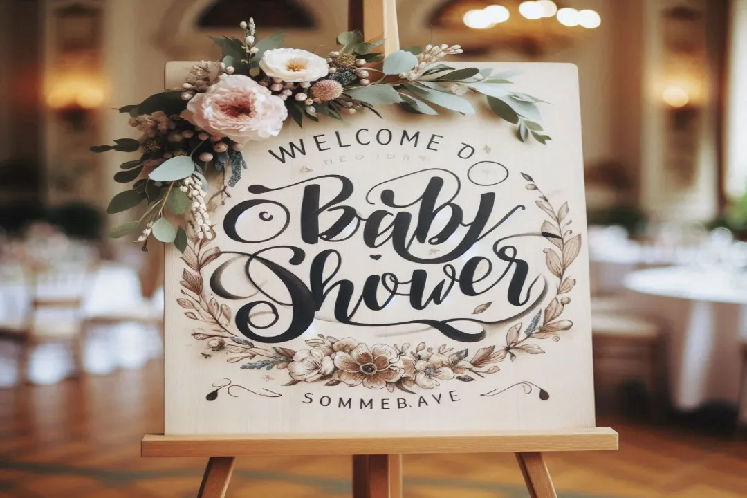 Elegant Baby Shower Welcome Sign