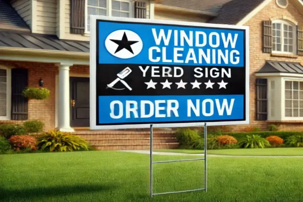 Order Window Cleaning Yard Sign