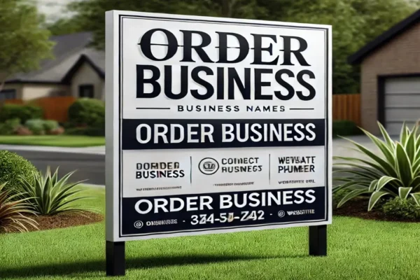 Order Business Lawn Sign