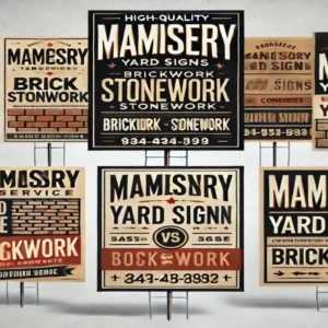 Masonry Yard Signs Templates & Designs