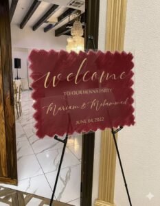 Acrylic Wedding Welcome Sign Toronto