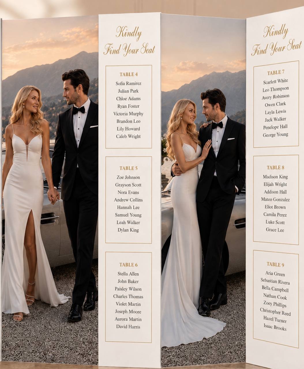 Wedding Seating Chart in Toronto