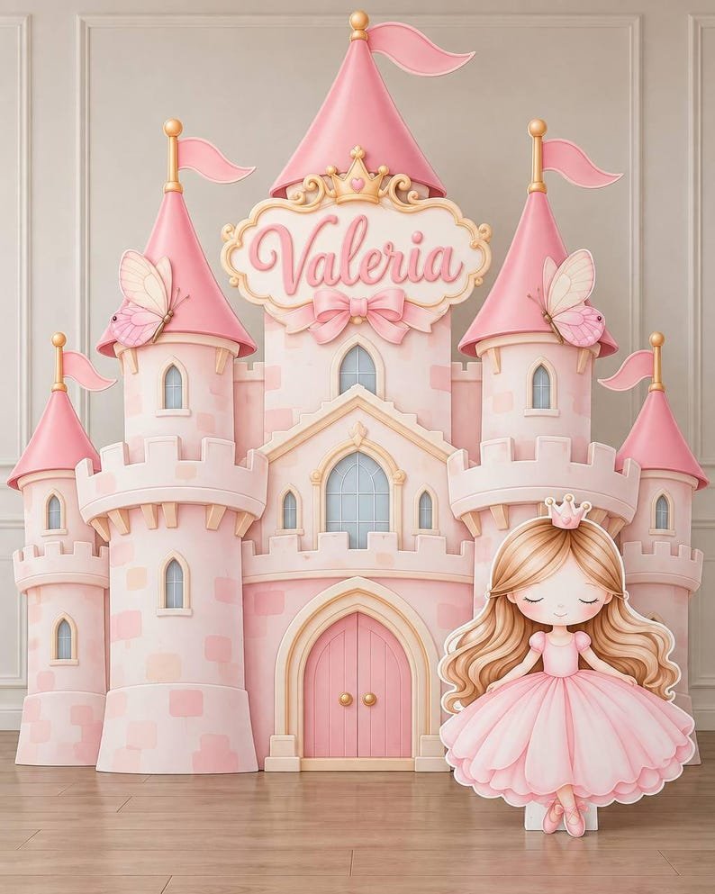 Princess castle backdrop size and package details