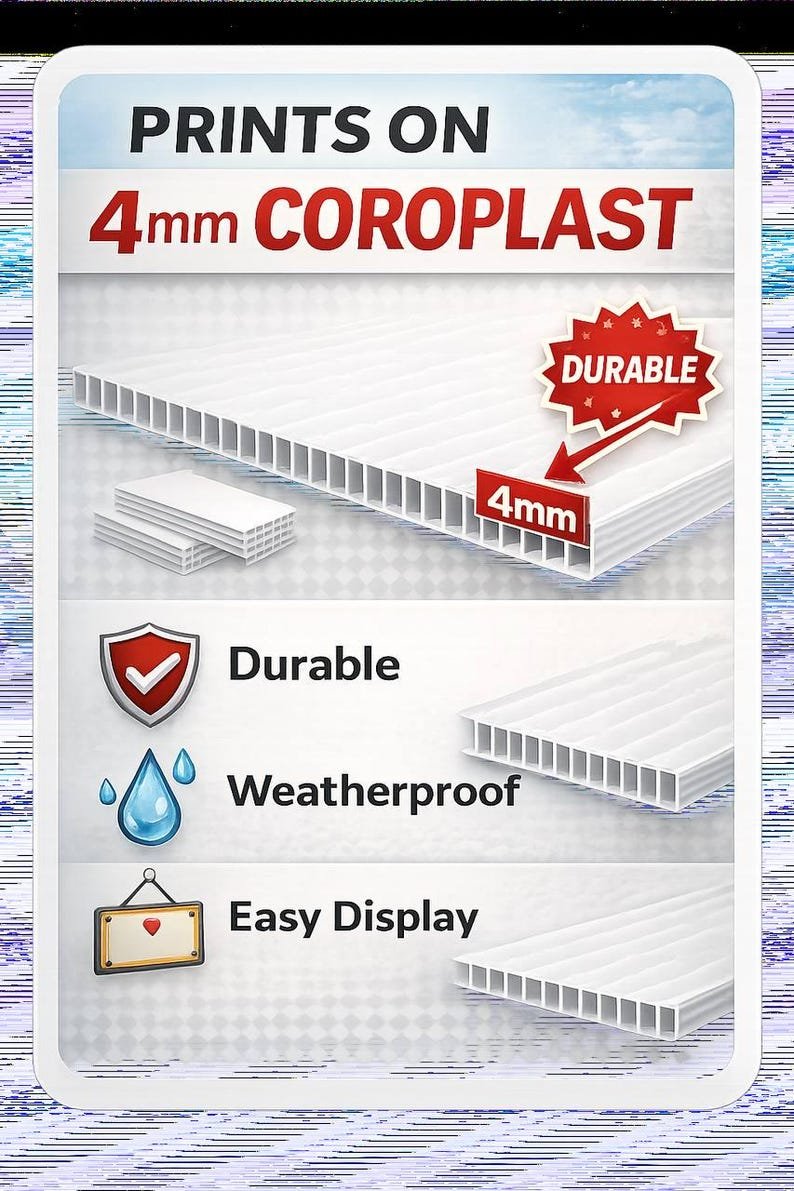 4 mm corrugated plastic Coroplast material for UV printed event backdrops