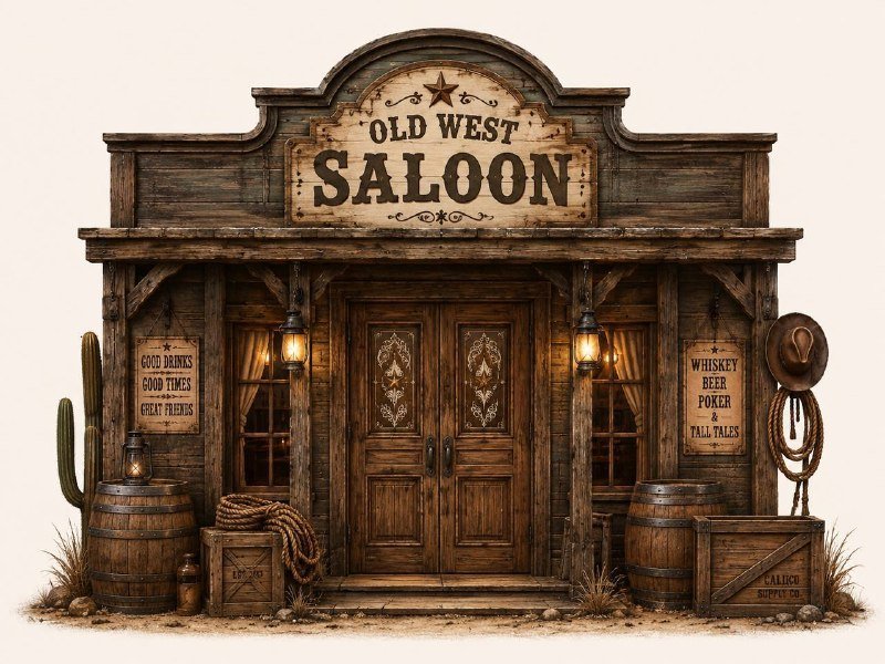 Western saloon party backdrop