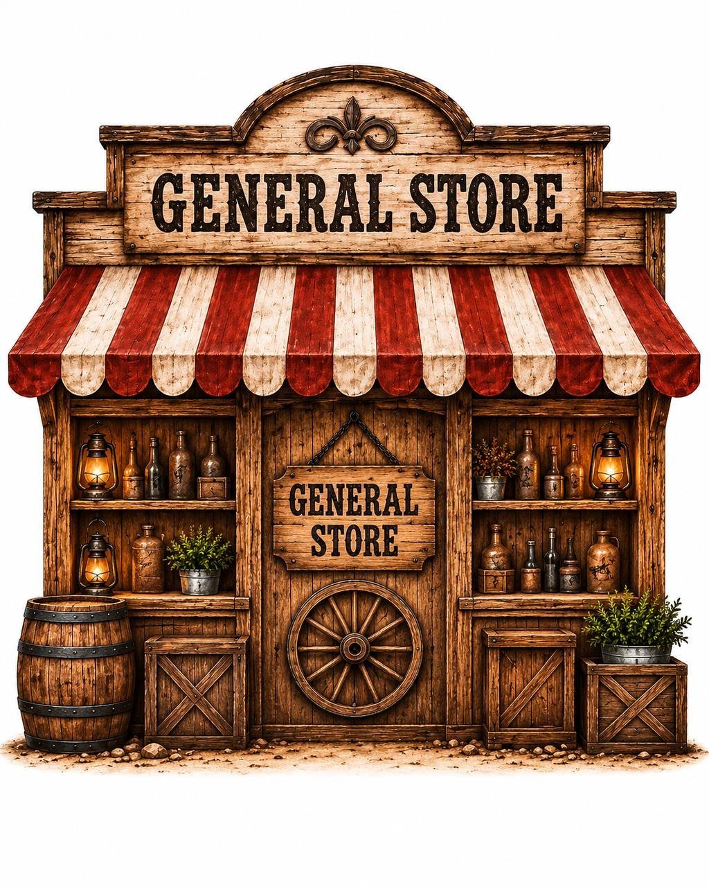 Wild West general store backdrop